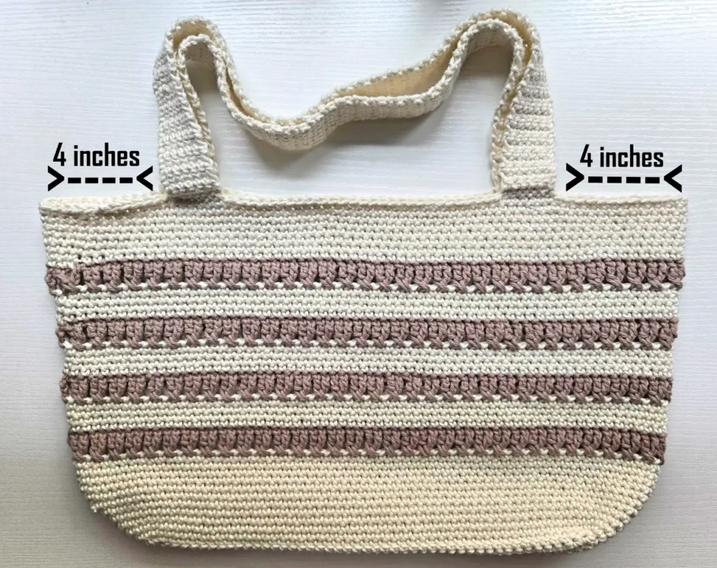 How to attach the handles to the crochet beach tote.