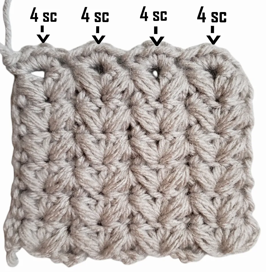 A visual aid as to how the finished crochet border will look like.