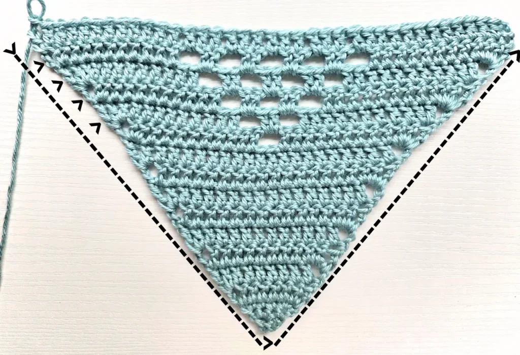 How to work the borders of the crochet shawl.