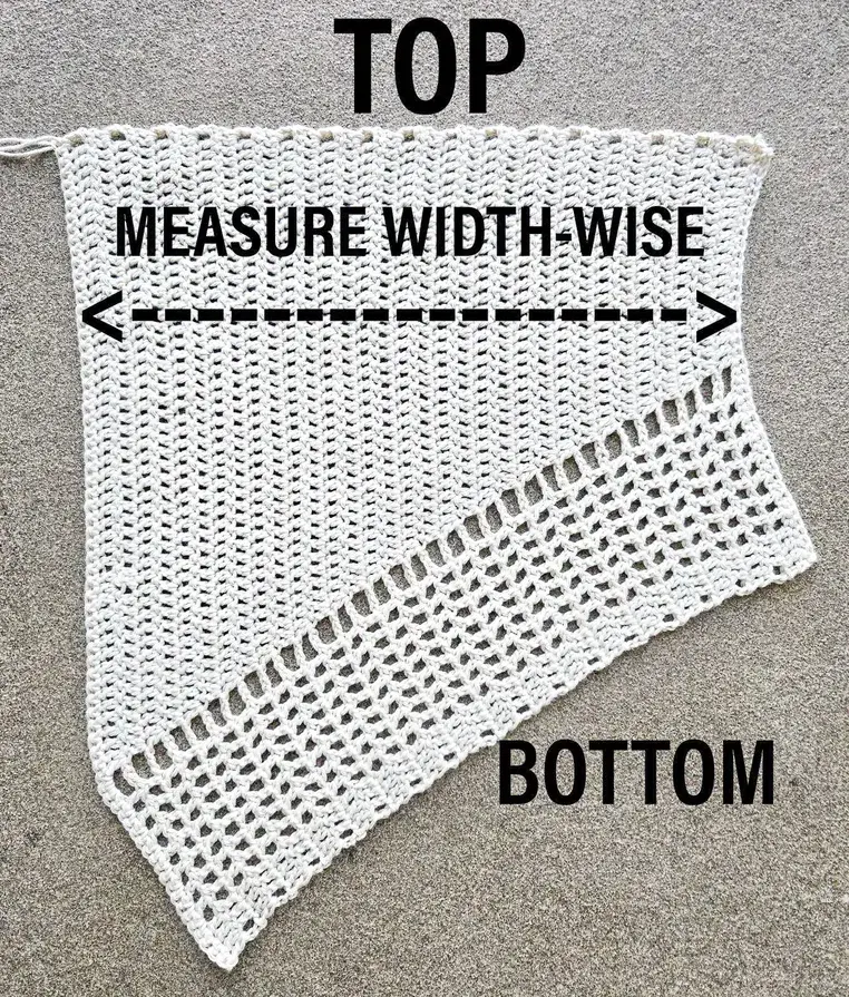 How to measure the crochet tube top.