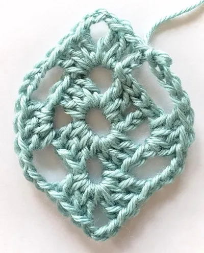 Round two of the table runner crochet pattern.